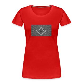 Masonic, black and white mosaic. - Women's Premium Organic T-Shirt - navy - Front - Mia (176cm)
