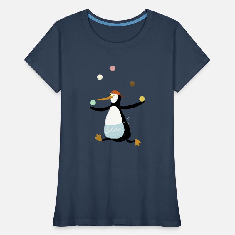 Pinguin jongliert Eis Frauen Premium Bio T-Shirt