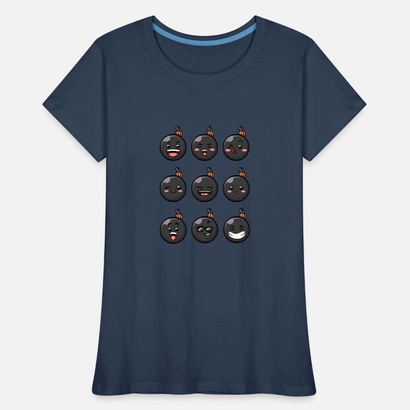 9 Weihnachtskugeln #9/10 Schwarz Frauen Premium Bio T-Shirt