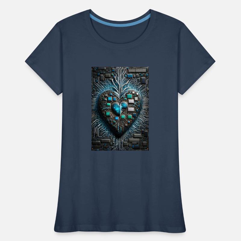 Das Herzstück der Valentinstags-CPU eines Computermanns Frauen Premium Bio T-Shirt
