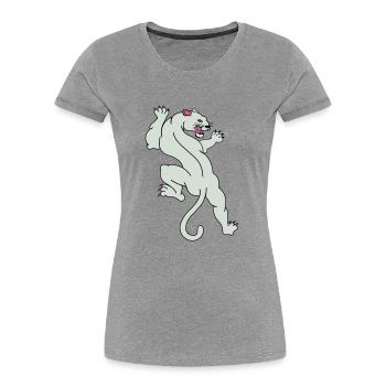 panther 02 - Frauen Premium Bio T-Shirt - Navy - Vorne - Mia (176cm)