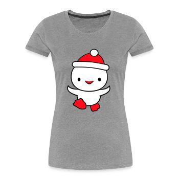Ente Winter Mütze Schnee spielen Spaß Weihnachten - Frauen Premium Bio T-Shirt - Navy - Vorne - Mia (176cm)