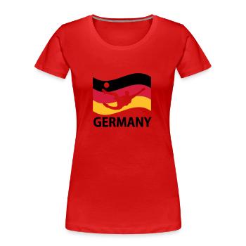 Deutschland Fußball - Frauen Premium Bio T-Shirt -  - Vorne - Mia (176cm)