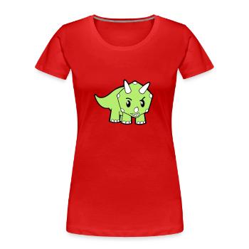 Dino - T-shirt bio Premium Femme - bleu marine - Devant - Mia (176cm)