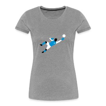 torwart_012015_a_3c - Frauen Premium Bio T-Shirt - Navy - Vorne - Mia (176cm)