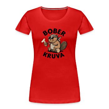 Bober der bieber - Frauen Premium Bio T-Shirt -  - Vorne - Mia (176cm)