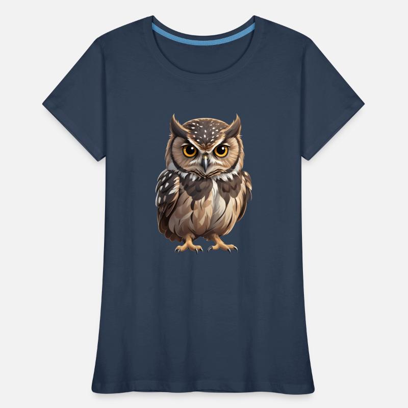 Junge braune Eule Frauen Premium Bio T-Shirt