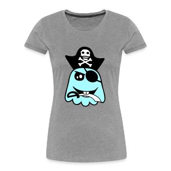 Pirat Geist Lustiges Böses Gespenst Halloween Spaß - Frauen Premium Bio T-Shirt - Navy - Vorne - Mia (176cm)