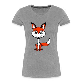 Renard Mauvais œil Dangereux Fou Animal sauvage - T-shirt bio Premium Femme - bleu marine - Devant - Mia (176cm)