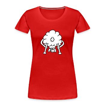 schaf von hinten - Frauen Premium Bio T-Shirt - Navy - Vorne - Mia (176cm)