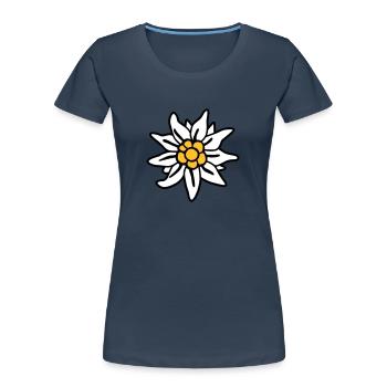 Edelweiss - - Wiesn - - Women's Premium Organic T-Shirt - navy - Front - Mia (176cm)