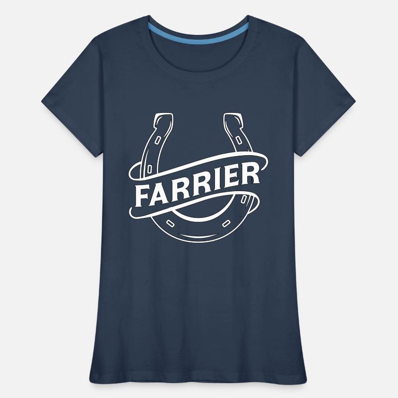 maréchal-ferrant en fer à cheval forgeage forger maréchal-ferrant T-shirt bio Premium Femme