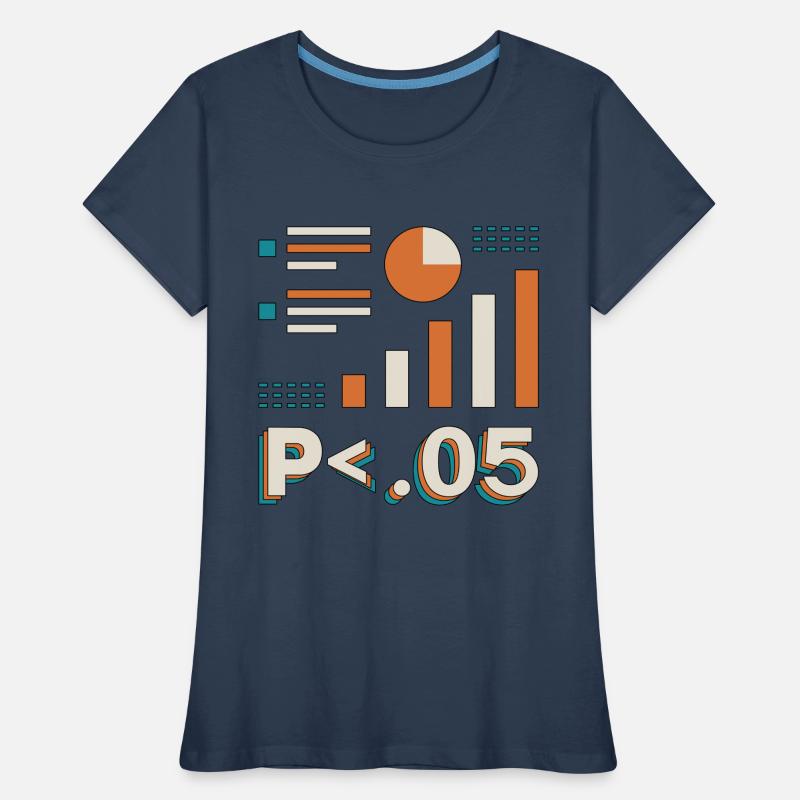 Analyste de données P < .05 Programmation informatique T-shirt bio Premium Femme