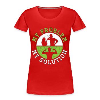 Low Carb Diet Lover My Problem My Pictogram Dad - Frauen Premium Bio T-Shirt - Navy - Vorne - Mia (176cm)