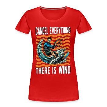 Kiteboarding Cancel Everything There Windsurfing - Women's Premium Organic T-Shirt - navy - Front - Mia (176cm)