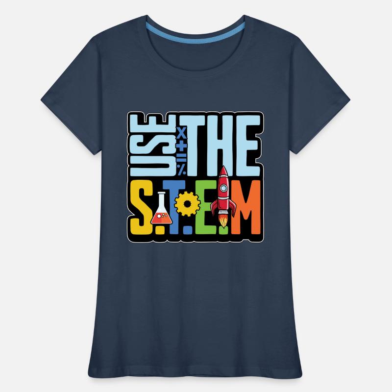 Utilisation par les enseignants de STEM Les STEM aiment l’informatique T-shirt bio Premium Femme