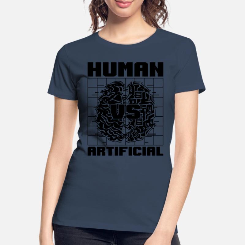 Human VS Artificial Intelligence Engineer Robotics Frauen Premium Bio T-Shirt