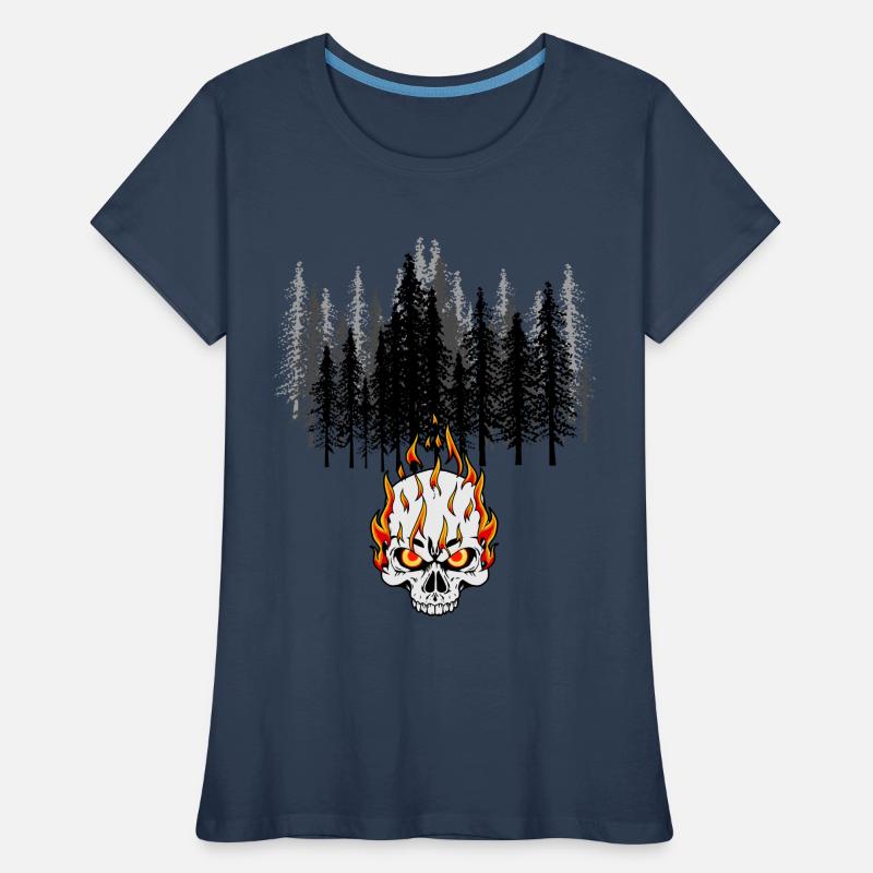 Forest fire fire fire devil flame conservation Women's Premium Organic T-Shirt