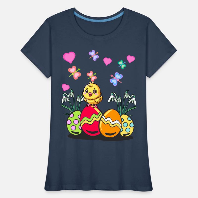 Easter Easter Spring Chick Easter Eggs Women's Premium Organic T-Shirt