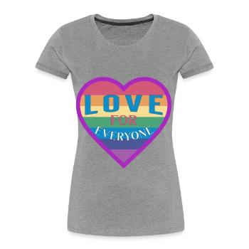 Heart rainbow unisex love for everyone - Frauen Premium Bio T-Shirt - Navy - Vorne - Mia (176cm)