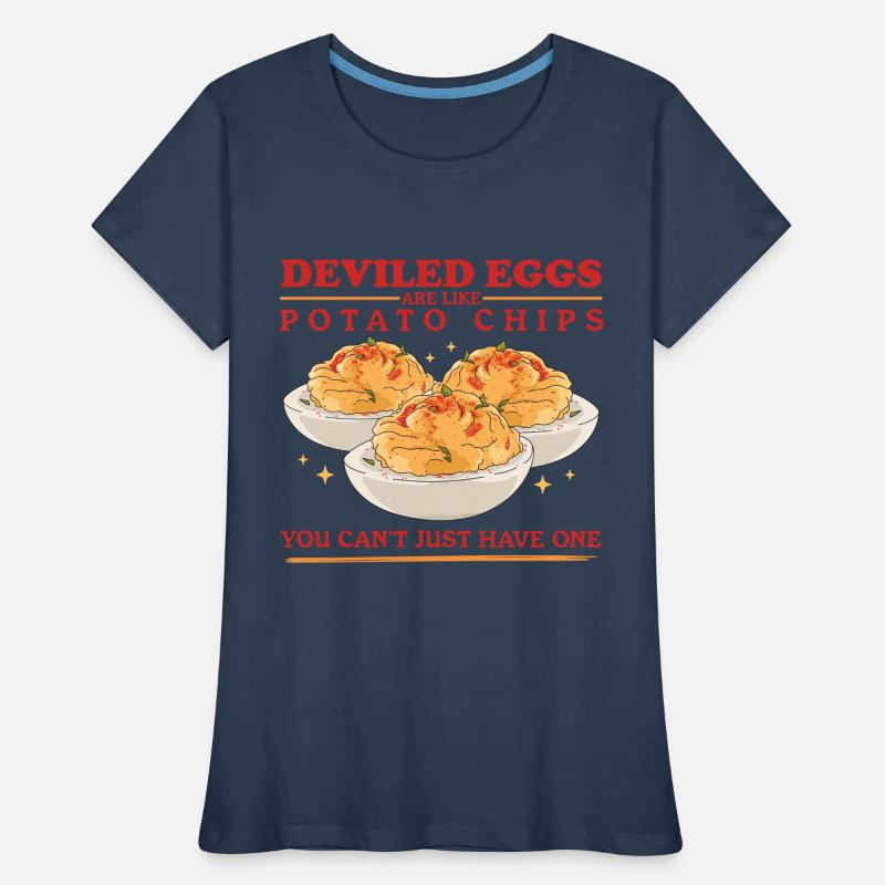 Gefüllte Eier Deviled Eggs Geschenke Frauen Premium Bio T-Shirt