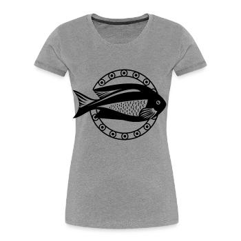 Fish Aquarium Marine Animal Climate Environmental Protection - Women's Premium Organic T-Shirt - navy - Front - Mia (176cm)