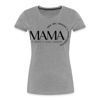 Mom – Mom, Wife, Manager and Problem Solver - Women's Premium Organic T-Shirt - navy - Front - Mia (176cm)