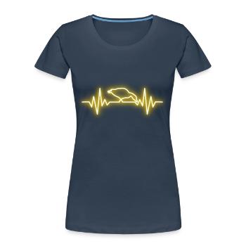 Duck - Women's Premium Organic T-Shirt - navy - Front - Mia (176cm)