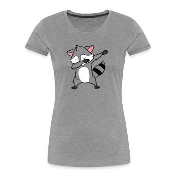 Waschbär - Dab, dabbing, dabben, tanzen - Frauen Premium Bio T-Shirt - Navy - Vorne - Mia (176cm)