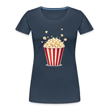 Carnival Popcorn - Funny Costume - Women's Premium Organic T-Shirt - navy - Front - Mia (176cm)