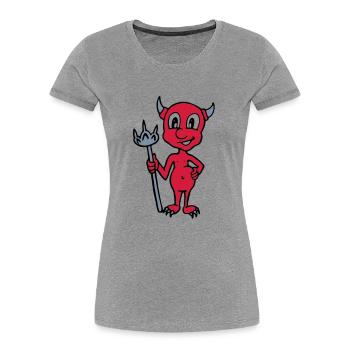 Little Devil - Frauen Premium Bio T-Shirt - Navy - Vorne - Mia (176cm)