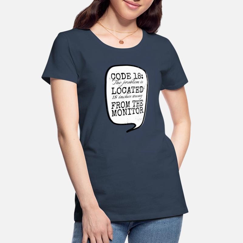 Computer Science Cool Coding Fingers Hacking Jokes Women's Premium Organic T-Shirt