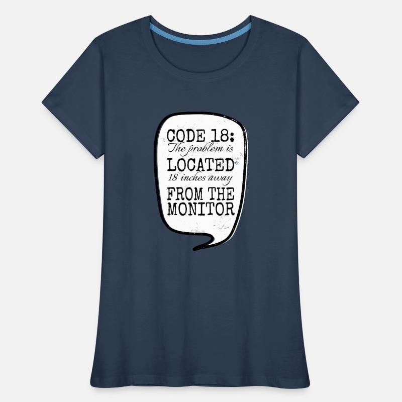 Computer Science Cool Coding Fingers Hacking Jokes Women's Premium Organic T-Shirt