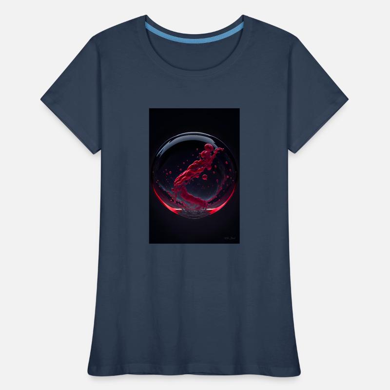 Clouds in a bubble red 2 Women's Premium Organic T-Shirt
