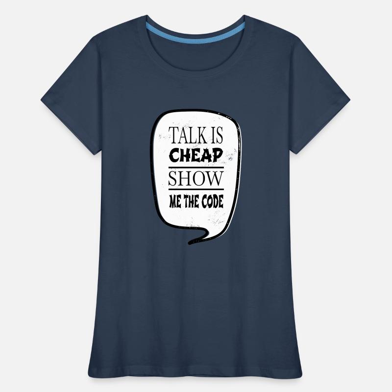 present coding software development Women's Premium Organic T-Shirt