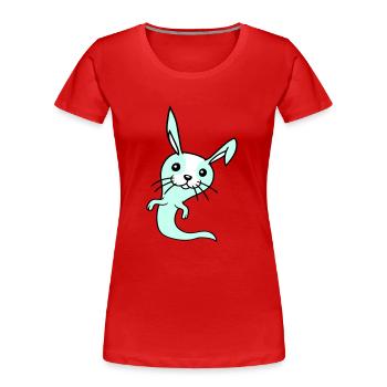 Bunny Ghost Ghost Haunting Halloween Creepy Cute - Women's Premium Organic T-Shirt - navy - Front - Mia (176cm)