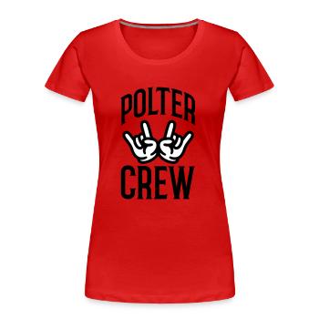 Polter Crew Polterabend - Frauen Premium Bio T-Shirt - Navy - Vorne - Mia (176cm)