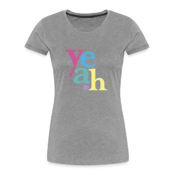 yeah neonpastell - Frauen Premium Bio T-Shirt - Navy - Vorne - Mia (176cm)