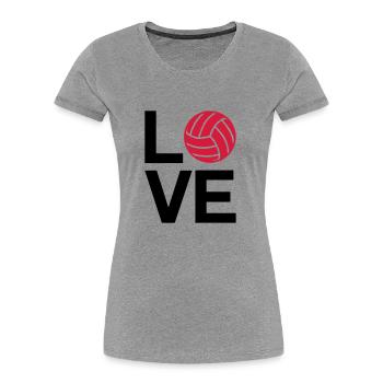 love volleyball - Women's Premium Organic T-Shirt - navy - Front - Mia (176cm)