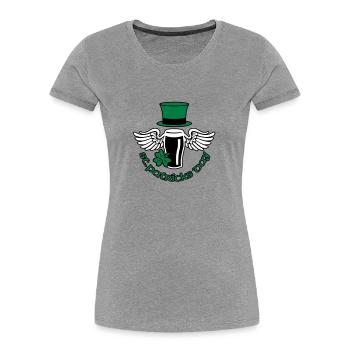 st_patricks_beer - Women's Premium Organic T-Shirt - navy - Front - Mia (176cm)