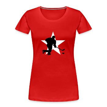 icehockey_star_c_2c - Women's Premium Organic T-Shirt - navy - Front - Mia (176cm)