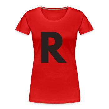 R - T-shirt bio Premium Femme - bleu marine - Devant - Mia (176cm)