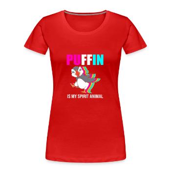 Papageientaucher Puffin - Frauen Premium Bio T-Shirt - Navy - Vorne - Mia (176cm)