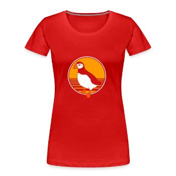 Papageientaucher Puffin - Frauen Premium Bio T-Shirt -  - Vorne - Mia (176cm)