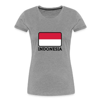 National flag of Indonesia - Women's Premium Organic T-Shirt - navy - Front - Mia (176cm)