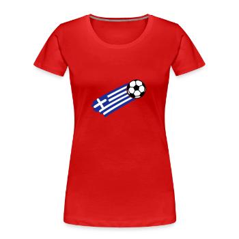 greece flag - Women's Premium Organic T-Shirt - navy - Front - Mia (176cm)