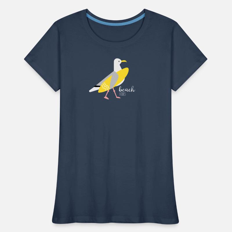 Surfer Möwe Frauen Premium Bio T-Shirt