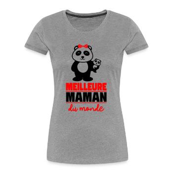 meilleure maman du monde - T-shirt bio Premium Femme - bleu marine - Devant - Mia (176cm)