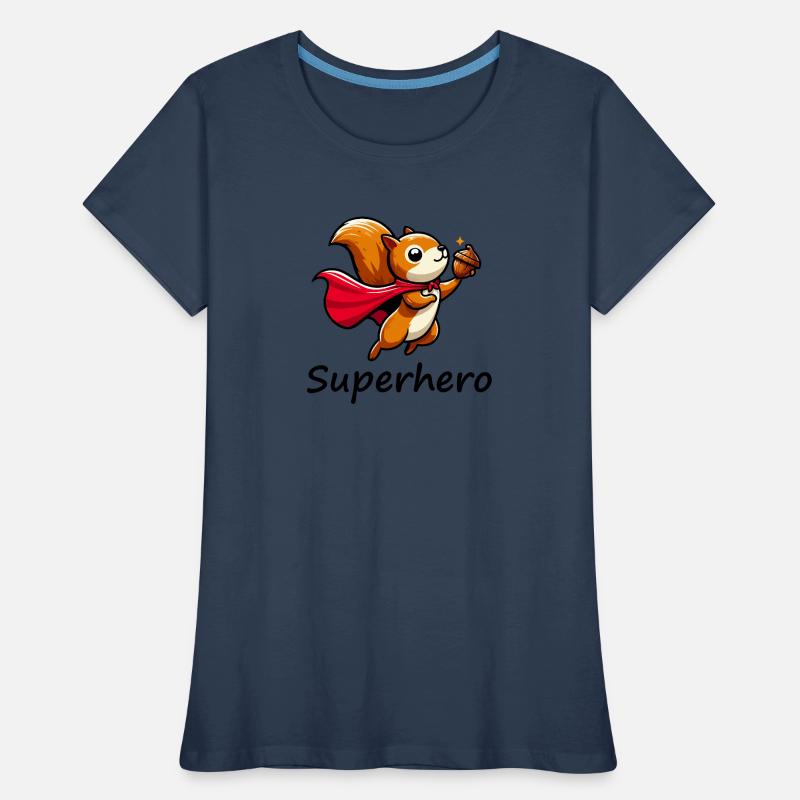 Eichhörnchen Superheld Frauen Premium Bio T-Shirt