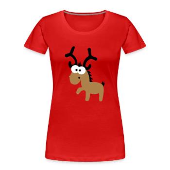 reindeer - Women's Premium Organic T-Shirt -  - Front - Mia (176cm)